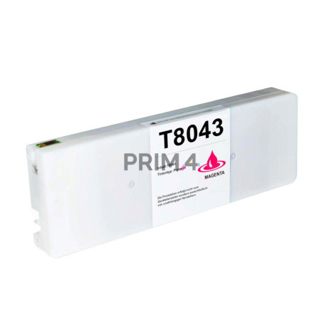 T8043 700ml Magenta Cartucho de Tinta de Pigmento Compatible Con Plotter Epson SC-P6000, 7000, 8000, 9000