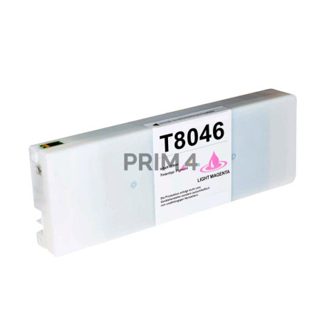 T8046 700ml Magenta Clair Cartouche d'Encre Pigmentée Compatible Avec Plotter Epson SC-P6000, 7000, 8000, 9000