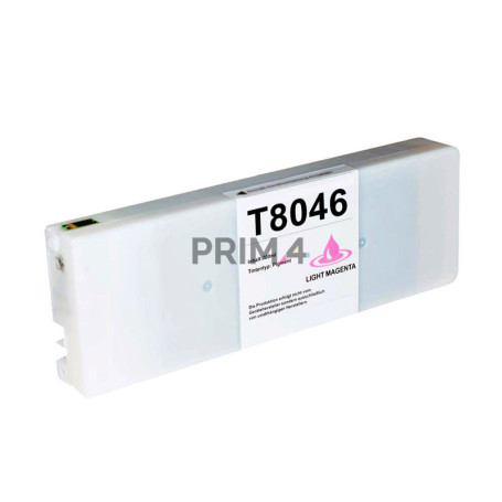 T8046 700ml Magenta Claro Cartucho de Tinta de Pigmento Compatible Con Plotter Epson SC-P6000, 7000, 8000, 9000