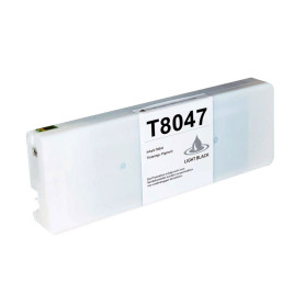 T8047 700ml Light Black Pigment Ink Cartridge Compatible With Plotter Epson SC-P6000, 7000, 8000, 9000