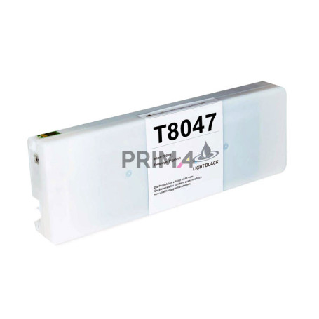 T8047 700ml Light Black Pigment Ink Cartridge Compatible With Plotter Epson SC-P6000, 7000, 8000, 9000