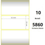 White 51x25mm,5860 Et/Rotolo Z-1000D, 2x1x3 Core ,10 Rolls
