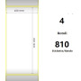 White 100x210mm,810 Et/Rotolo Z-1000D,3.9x8.3x3 Core,4 Rolls
