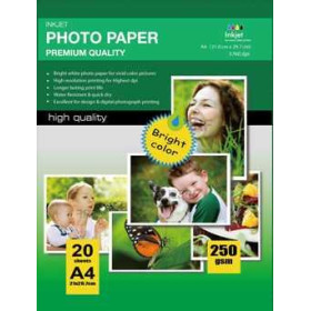 Matte Coated Inkjet Paper , 108g/m2  A4 100 Fogli
