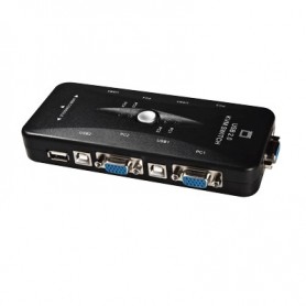 4 Porte Switch KVM USB Tastiera Monitor Mouse Adattatore PC