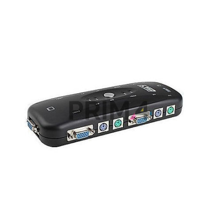 4 Porte Switch KVM PS/2 Tastiera Monitor Mouse Adattatore PC -CAVI NON INCLUSI