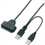 Adattatore USB2.0 Hi-Speed a SATA con Custodia per HDD 2.5"