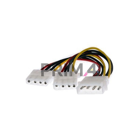 3pz Cavo Alimentazione Sdoppiatore Y Molex 4 Pin a 2 x Molex 4 Pin