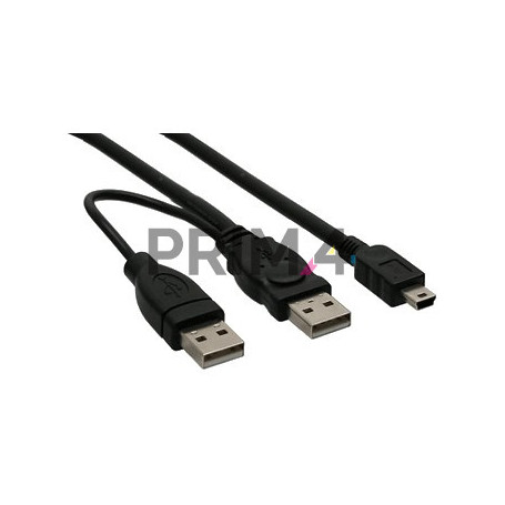 Cavo MiniUSB M/ 2 x USB AM