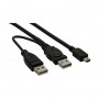 Cavo MiniUSB M/ 2 x USB AM