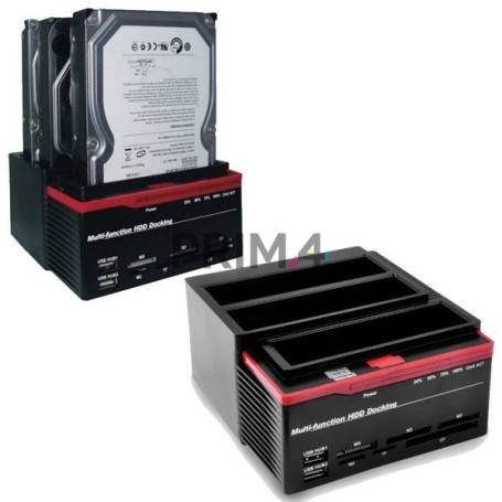 HDD Docking Station USB2.0 Triplo Slot Per Hard Disk 2.5" e 3.5" (1x IDE - 2x SATA)