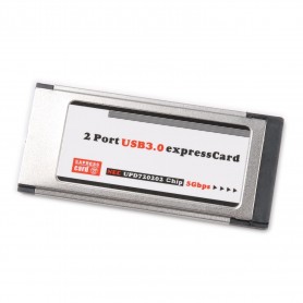 Express Card Slim 2 Porte USB 3.0 PCMCIA-E