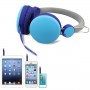 Cuffie con microfono integrato - controllo volume - ideale per smartphone Blu