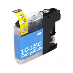 LC-125 XL 16ML Cian Cartucho de tinta Compatible con impresoras Inkjet Brother DCP-J4110W, MFC-J4410, J4510, J4610, J4710D