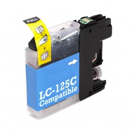 LC-125 XL 16ML Cyan Cartouche d'encre Compatible avec Imprimantes Inkjet Brother DCP-J4110W, MFC-J4410, J4510, J4610, J4710D