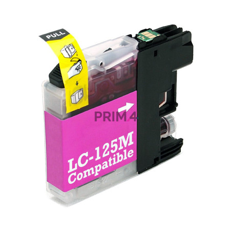 LC-125 XL 16ML Magenta Cartuccia Inchiostro Compatibile con Stampanti Inkjet Brother DCP-J4110W, MFC-J4410, J4510, J4610, J4710D