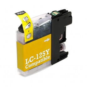 LC-125 XL 16ML Yellow Ink Cartridge Compatible with Printers Inkjet Brother DCP-J4110W, MFC-J4410, J4510, J4610, J4710D