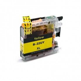 LC-22U 16ML Yellow Ink Cartridge Compatible with Printers Inkjet Brother MFC-J985DW, DCP-J785DW -1.2k Pages