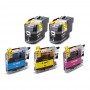 LC-22U Set 2Nero +Colori Cartucce Inkjet Compatibile per Stampanti Brother MFC-J985DW, DCP-J785DW -2.4k Copie