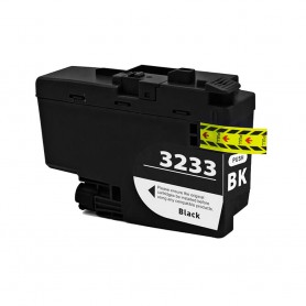 LC-3233BK 65ML Negro Cartucho de tinta Compatible con impresoras Inkjet Brother DCP-J1100DW, MFC-J1300DW -3k Paginas