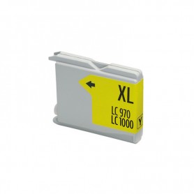 LC-1000Y 28ML Jaune Cartouche d'encre Compatible avec Imprimantes Inkjet Brother LC51, LC970, LC1000