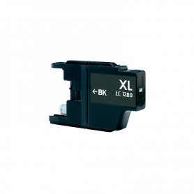 LC-1280XLBK 30ML Noir Cartouche d'encre Compatible avec Imprimantes Inkjet Brother MFCJ6510DW, J6910DW
