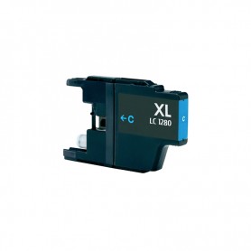 LC-1280XLC 20ML Ciano Cartuccia Inchiostro Compatibile con Stampanti Inkjet Brother MFC J6510DW, J6910DW