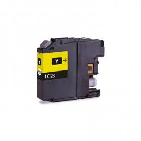 LC-123Y 10ML Yellow Ink Cartridge Compatible with Brother DCP-J4110W, J752DW, MFC-J4410, J4510, J4610, J4710, J870DW