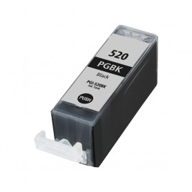 PGI520BK Negro 20ML Cartucho de tinta Compatible con impresoras Inkjet Canon IP3600, IP4600, MP540, MP620, MP630, 980
