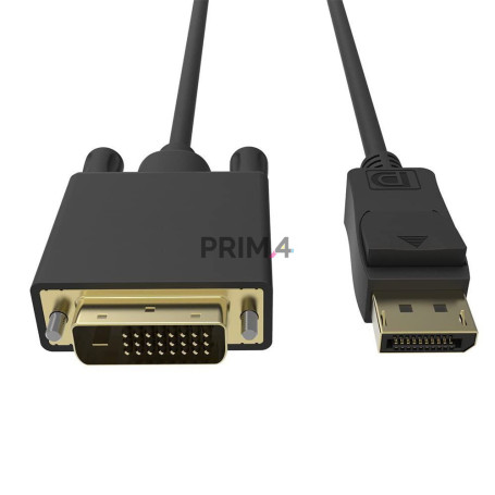 Cavo Convertitore Display Port - DVI Placcato Oro M/M 1.8 metri