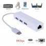 HUB USB Tipo C Ethernet 4in1 con 3 porte USB 3.0 Ethernet RJ45 GIGABIT 1000Mbps