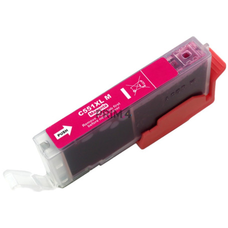 CLI551XLM Magenta 11ML Cartouche d'encre Compatible avec Imprimantes Inkjet Canon Pixma IP7250, MG5450, MG6350