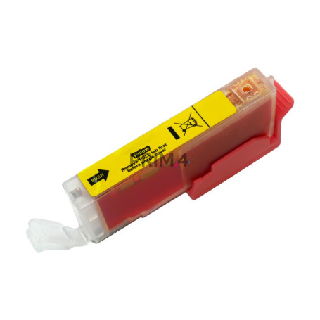 CLI521Y Jaune 10ML Cartouche d'encre Compatible avec Imprimantes Inkjet Canon IP3600, IP4600, MP540, MP620