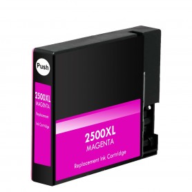 PGI2500M Magenta XL 20ML Cartouche d'encre Compatible avec Imprimantes Inkjet Canon iB4050, MB5050, MB5350 -1.7k Pages 9266B001