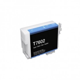 T7602 Cian 32ml Cartucho de tinta Pigment Compatible con impresoras Inkjet Epson SureSC-P600 C13T76024010