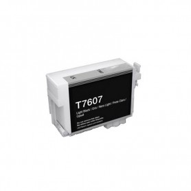 T7607 Black Light 32ml Ink Cartridge Compatible with Printers Inkjet Epson SureSC-P600 C13T76074010