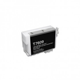 T7609 L-Claro Negro 32ml Cartucho de tinta Compatible con impresoras Inkjet Epson SureSC-P600 C13T76094010