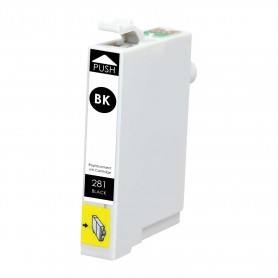 T1281 Black 10ml Ink Cartridge Compatible with Printers Inkjet Epson S22, SX125, 420W, BX305FW -T12814020
