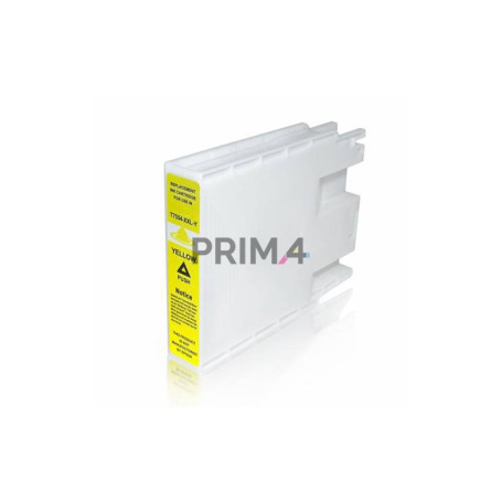 T7554 Jaune 39ml Cartouche d'encre Compatible avec Imprimantes Inkjet Epson WF8510, 8010, 8590, 8090 C13T755440XL -4k Pages