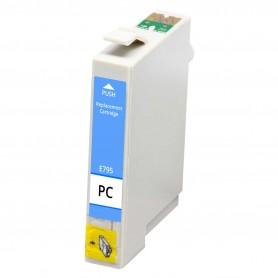 T0795 Photo Cyan 12ml Ink Cartridge Compatible with Printers Inkjet Epson P50, 1400, PX650, 700, 710, 800, 810FW
