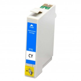 T0792 Cian 12ml Cartucho de tinta Compatible con impresoras Inkjet Epson P50, 1400, PX650, 700, 710, 800, 810FW