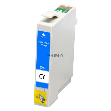 T0792 Cyan 12ml Cartouche d'encre Compatible avec Imprimantes Inkjet Epson P50, 1400, PX650, 700, 710, 800, 810FW