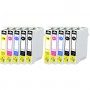 T163 16XL Multipack 10 Cartouches d'encre Compatible avec Imprimantes Inkjet Epson WF2010W, 2510WF, 2520NF, 2530WF