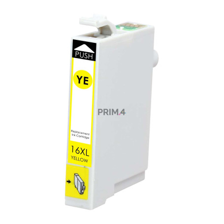 T1634 16XL Jaune 16ml Cartouche d'encre Compatible avec Imprimantes Inkjet Epson WF2010W, 2510WF, 2520NF, 2530WF -T16344020