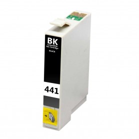 T0441 Noir 16ml Cartouche d'encre Compatible avec Imprimantes Inkjet Epson Stylus C64, C66, C84, C86, CX3600, CX6400, CX6600