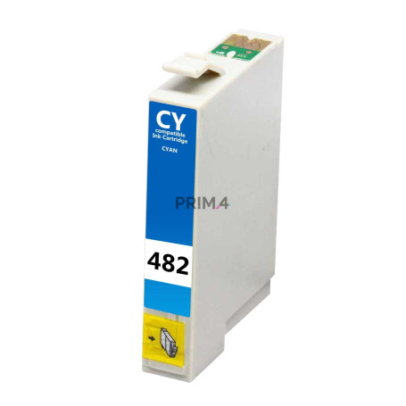 T0482 Cyan 16ml Cartouche d'encre Compatible avec Imprimantes Inkjet Epson Stylus Photo R200, R300, RX 600