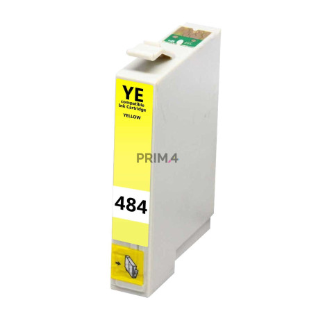 T0484 Jaune 16ml Cartouche d'encre Compatible avec Imprimantes Inkjet Epson Stylus Photo R200, R300, RX 600