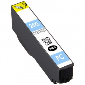 T2435 24XL Cian Foto 8.7ml Cartucho de tinta Compatible con impresoras Inkjet Epson XP750, XP850, XP860, XP95 T24354020