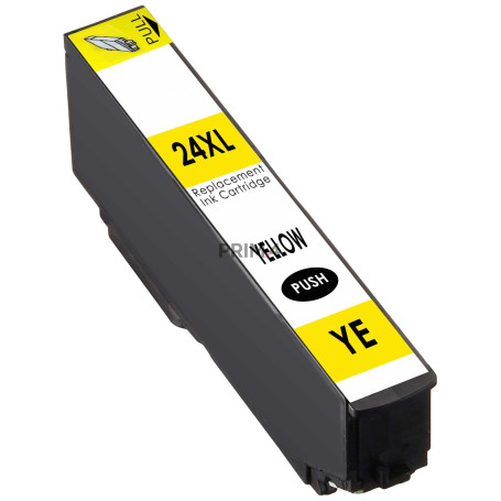 T2434 24XL Jaune 8.7ml Cartouche d'encre Compatible avec Imprimantes Inkjet Epson Expression XP750, XP850, XP950 T24344020