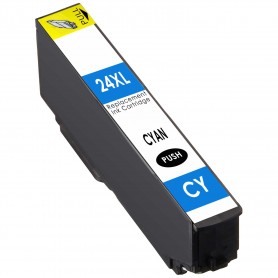 T2432 24XL Cian 8.7ml Cartucho de tinta Compatible con impresoras Inkjet Epson XP750, XP850, XP860, XP950, XP55 T24324020